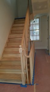 Dr. Paint Inc. Before: Wooden staircase ready for Affordable Painting Services Ocala IL